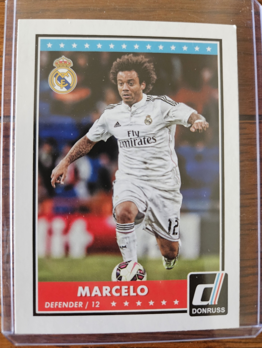 Panini Soccer Card - Red & White Back Design Featuring Marcelo
